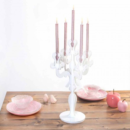 Classic medium design candelabra, 5 arms in Aragon plexiglass Viadurini