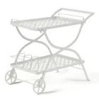 Garden Trolley in Galvanized Steel Made in Italy - Selvaggia Viadurini