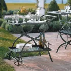 Garden Trolley in Galvanized Steel Made in Italy - Selvaggia Viadurini