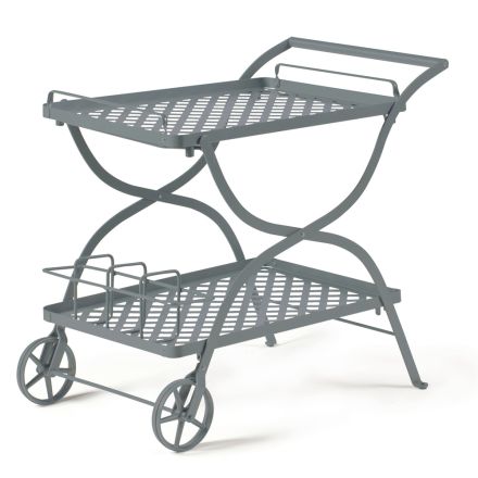 Garden Trolley in Galvanized Steel Made in Italy - Selvaggia Viadurini