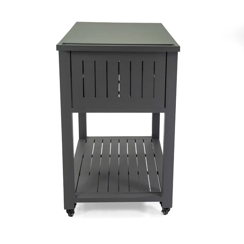 Outdoor Trolley in Painted Aluminium with Different Finishes - Hotel Viadurini