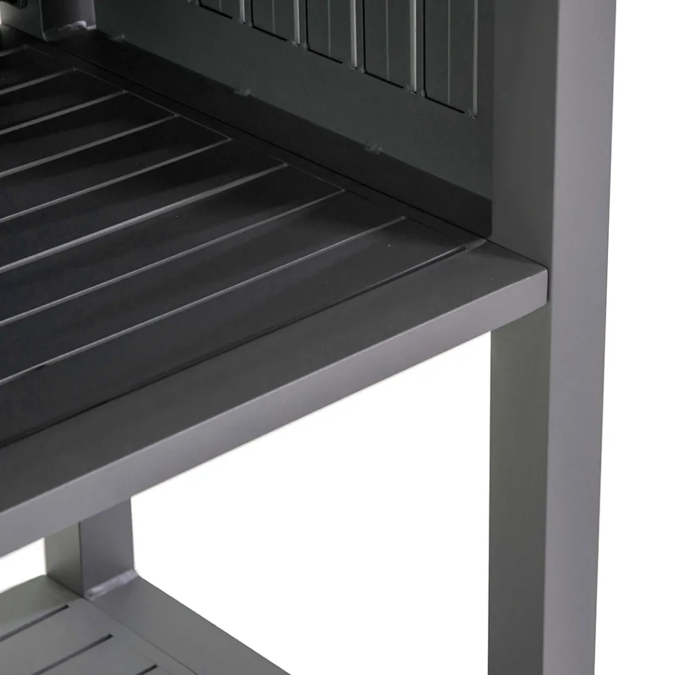 Outdoor Trolley in Painted Aluminium with Different Finishes - Hotel Viadurini