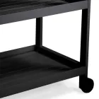 Aluminium Trolley with Different Finishes with Wheels and 3 Shelves - Tent Viadurini
