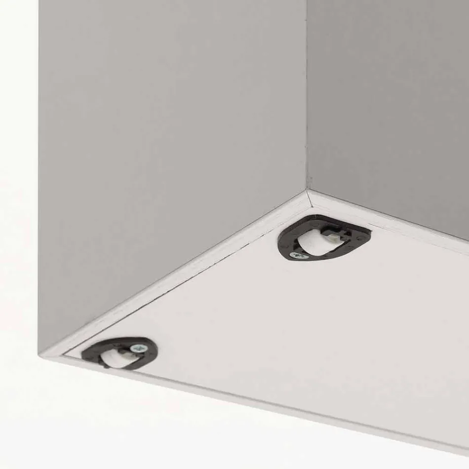 Extension trolley in Columbus open pore white melamine Viadurini