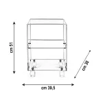Object Basket with Plexiglass Wheels Made in Italy - Rudolf Viadurini