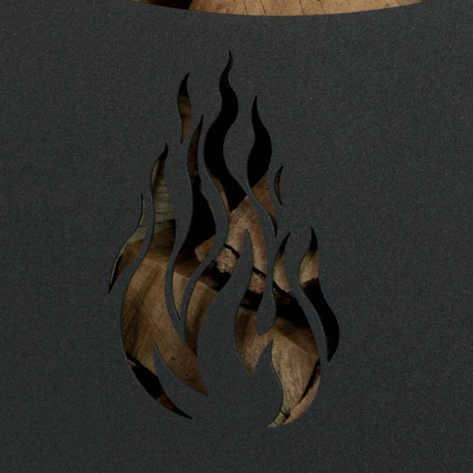 Metal wood trolley with shelf and 4 wheels Made in Italy - Geco Viadurini