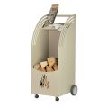 Metal wood trolley with shelf and 4 wheels Made in Italy - Geco