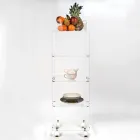Plexiglass Kitchen Storage Trolley Made in Italy - Ercolano Viadurini