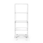 Plexiglass Kitchen Storage Trolley Made in Italy - Ercolano Viadurini