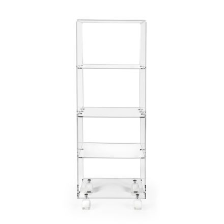 Plexiglass Kitchen Storage Trolley Made in Italy - Ercolano Viadurini