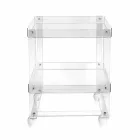 Modern trolley with 2 shelves L 60,5cm in Diso plexiglass Viadurini