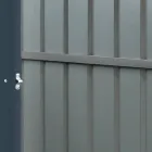 Anthracite Sheet Metal Lean-To Garden Shed with Hinged Door - Cucciolo Viadurini