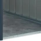 Anthracite Sheet Metal Lean-To Garden Shed with Hinged Door - Cucciolo Viadurini