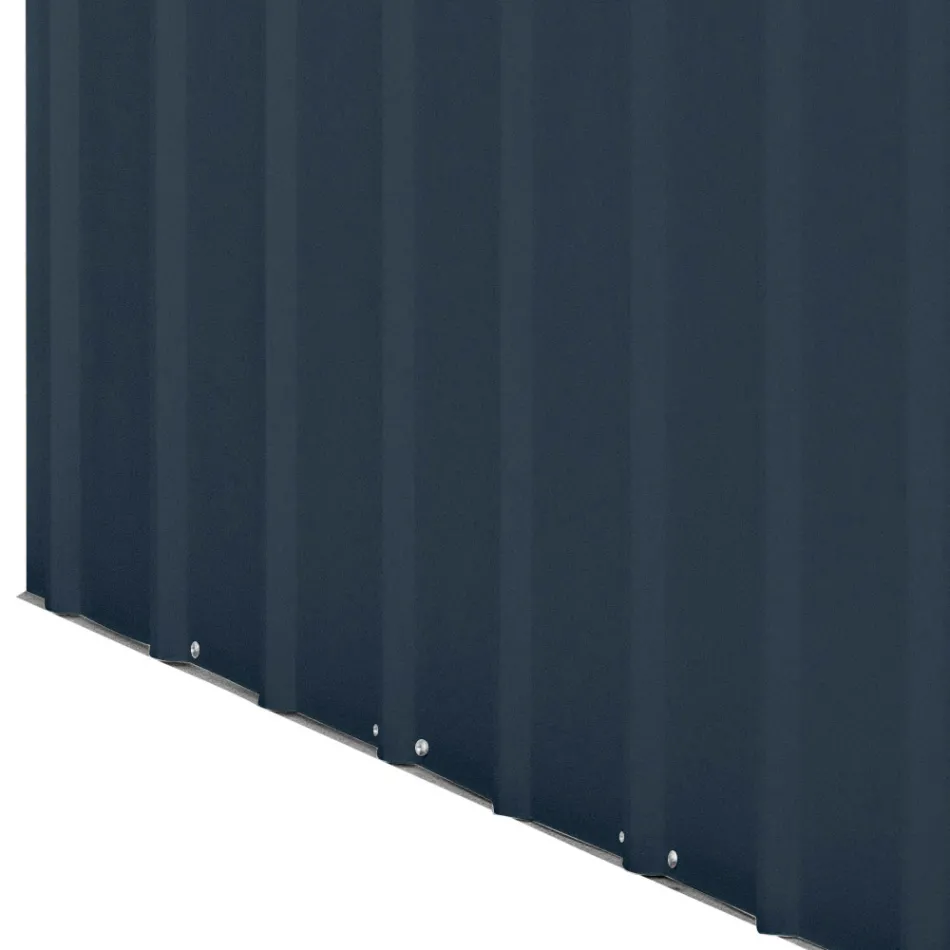 Anthracite Sheet Metal Lean-To Garden Shed with Hinged Door - Cucciolo Viadurini