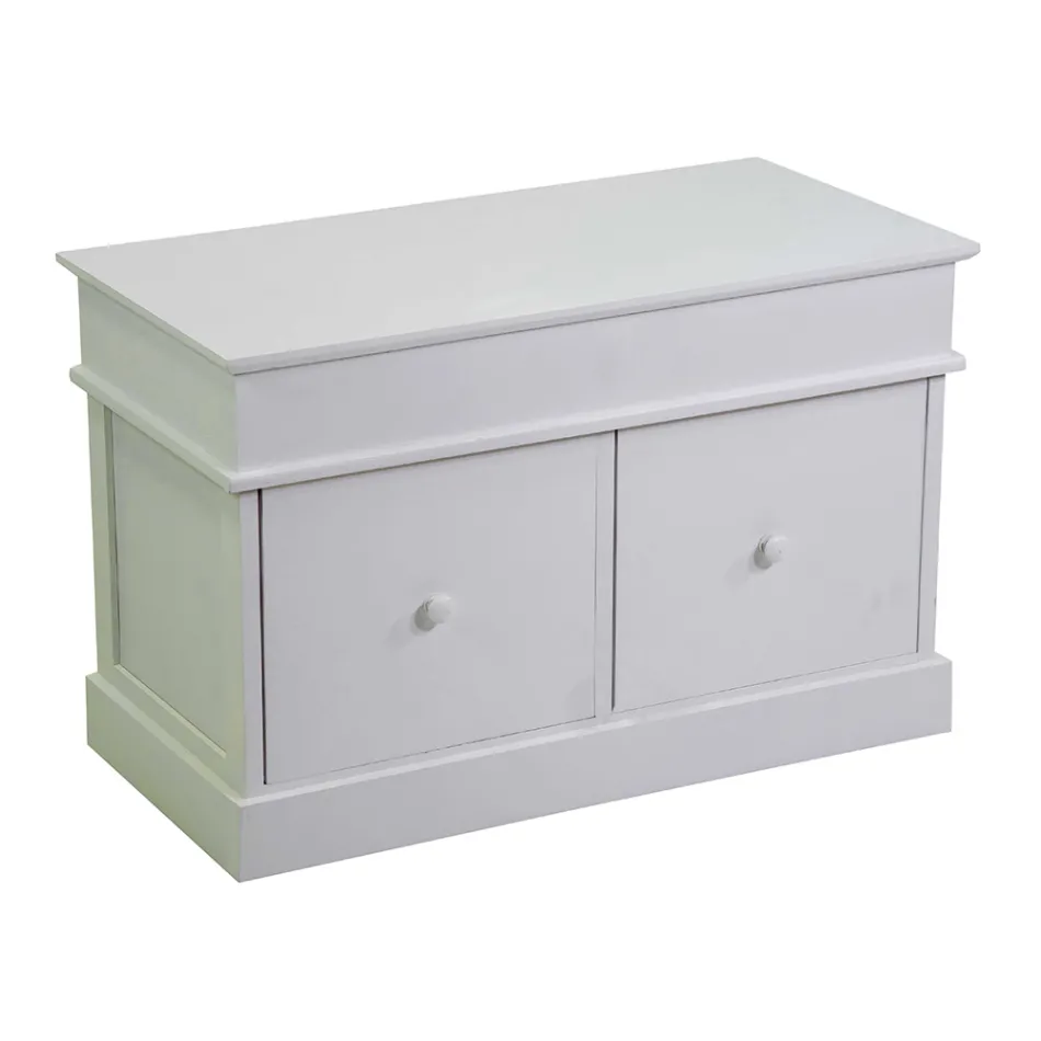 Indoor Chest Made of Wood with 2 Drawers - Meduse Viadurini