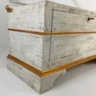 Chest Handmade in Solid Wood with Gold Profiles Made in Italy - Caio Viadurini