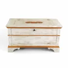 Chest Handmade in Solid Wood with Gold Profiles Made in Italy - Caio Viadurini