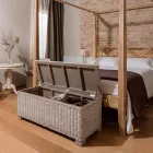 Outdoor chest in natural fibre of Kubù - Nogitsune Viadurini