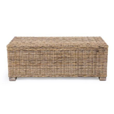 Outdoor chest in natural fibre of Kubù - Nogitsune Viadurini