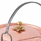 Hand Tinned Copper Casserole, Lid and Arched Handle 28 cm - Mariagiu Viadurini