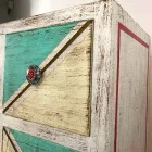 Handcrafted Wooden Chest of Drawers with Colored Drawers Made in Italy - Brighella Viadurini
