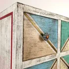 Handcrafted Wooden Chest of Drawers with Colored Drawers Made in Italy - Brighella Viadurini