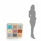 Artisan Chest of Drawers in Solid Wood with 9 Drawers Made in Italy - Pierrot Viadurini