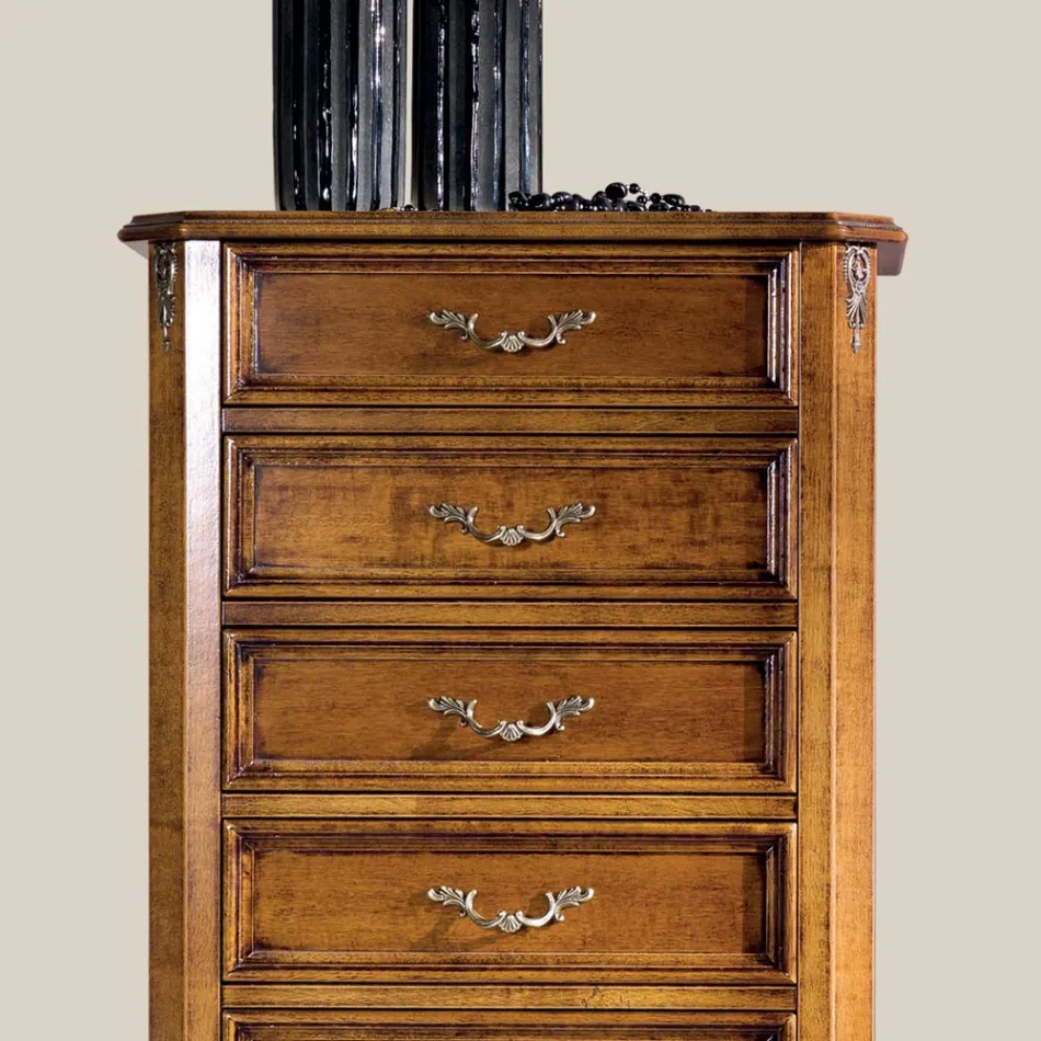 Classic Style Wooden Chest of 7 or 5 Drawers Made in Italy - Richard Viadurini