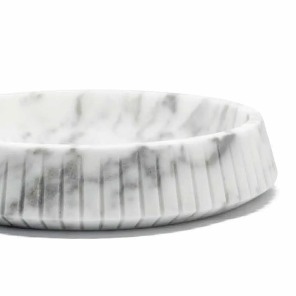 White Carrara Marble Design Centerpiece Made in Italy - Bryan Viadurini