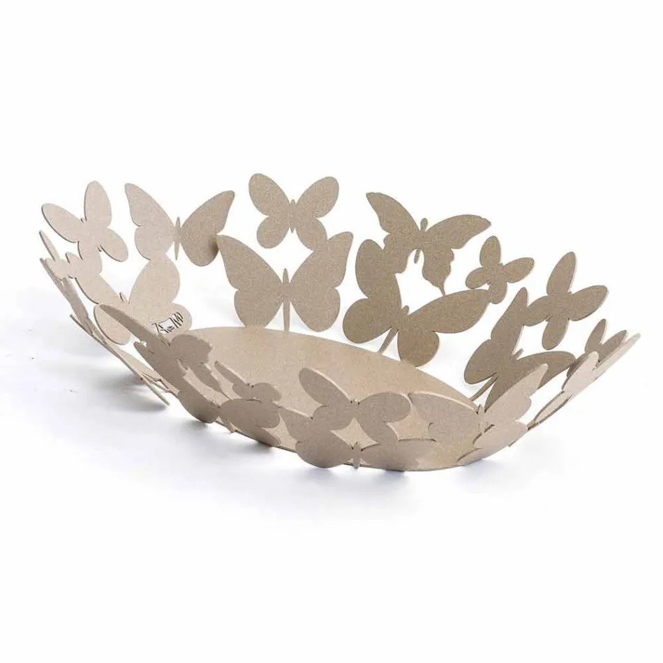 Modern Oval Centerpiece in White or Beige Iron Made in Italy - Leiden Viadurini