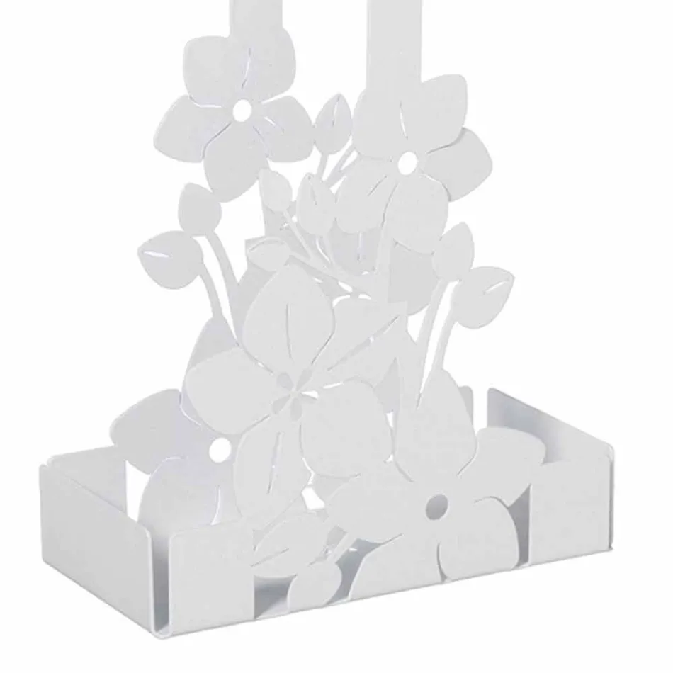 Modern Design Floral Iron Cup Holder Basket Made in Italy - Marken Viadurini