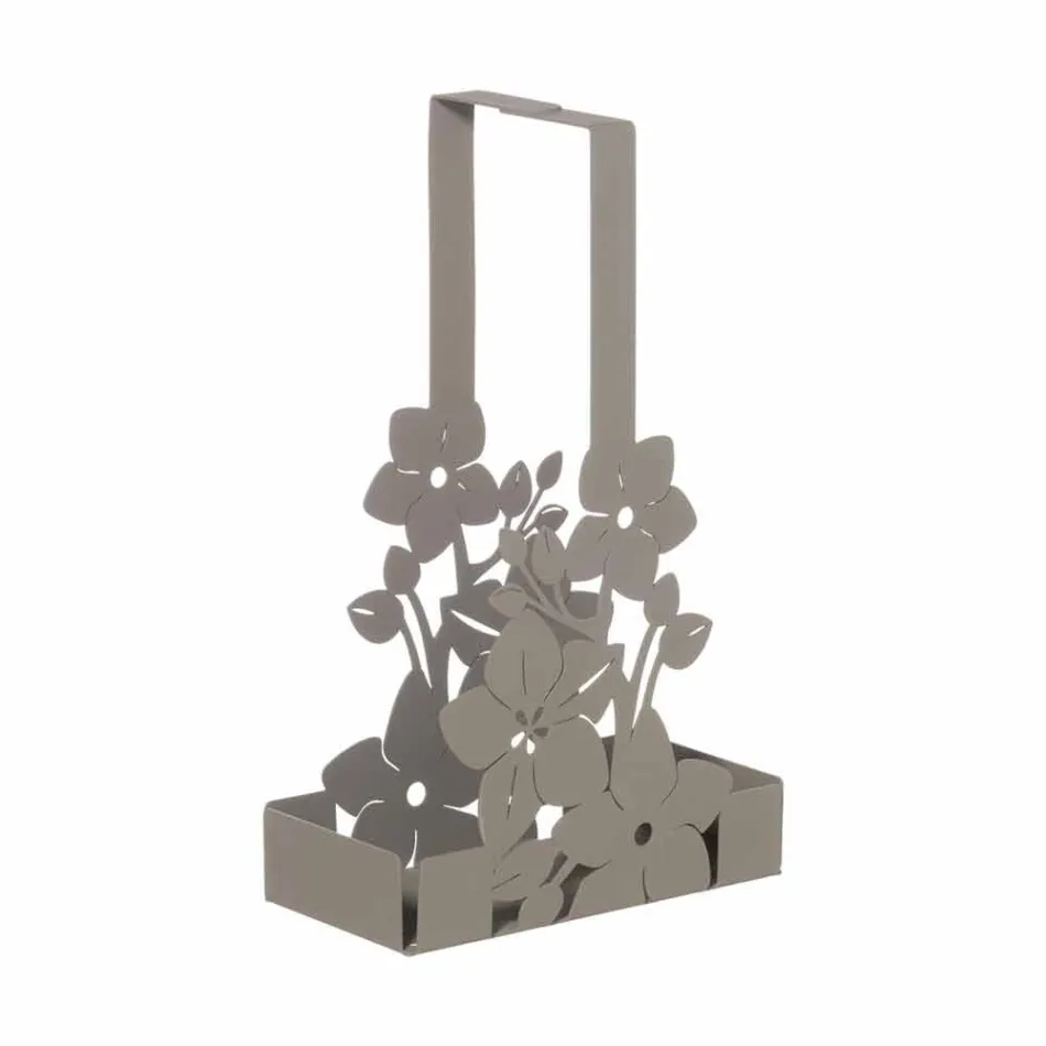 Modern Design Floral Iron Cup Holder Basket Made in Italy - Marken Viadurini