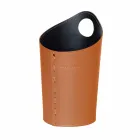 Recycled paper waste basket in Ambrogio handmade leather Viadurini