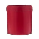 Waste paper basket made in Italy in regenerated Canistro leather Viadurini