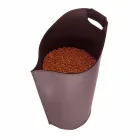 Internal leather pellet basket 15 Kg of Sapel design Viadurini