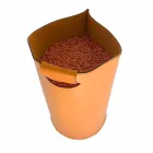 Internal leather pellet basket 15 Kg of Sapel design Viadurini
