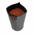 Internal leather pellet basket 15 Kg of Sapel design Viadurini