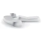 Design Outdoor Chaise Longue in White Polyethylene Made in Italy - Ervin Viadurini