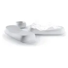 Design Outdoor Chaise Longue in White Polyethylene Made in Italy - Ervin Viadurini