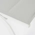 Outdoor Chaise Longue in Textilene and Aluminium with Wheels, 4 Pieces - Babilonia Viadurini