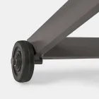 Outdoor Chaise Longue in Textilene and Aluminium with Wheels, 4 Pieces - Babilonia Viadurini