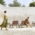 Garden Chaise Longue Aluminium and Technical Fabric - Bahia by Varaschin Viadurini