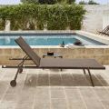 Garden Chaise Longue Aluminium and Technical Fabric - Bahia by Varaschin