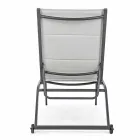 Garden Chaise Longue with Wheels and Reclining Backrest, 4 Pieces - Babilonia Viadurini