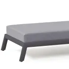 Garden Chaise Longue in Aluminium with Fabric Covering - Eufemia Viadurini