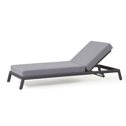 Garden Chaise Longue in Aluminium with Fabric Covering - Eufemia Viadurini