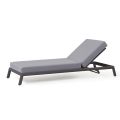 Garden Chaise Longue in Aluminium with Fabric Covering - Eufemia