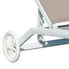 Garden Chaise Longue in Aluminium with Seat in Textilene - Zohra Viadurini