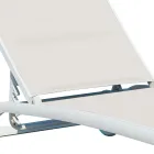 Garden Chaise Longue in Aluminium with Seat in Textilene - Zohra Viadurini