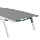 Garden Chaise Longue in Aluminium with Seat in Textilene - Zohra Viadurini